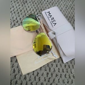 Marea | Carmen Luvana Collection | HD YELLOW/GREEN TRANSLUCENT SUNGLASSES